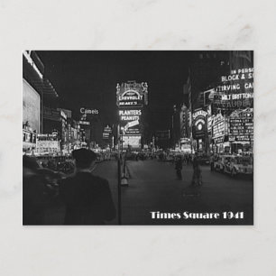 Carte Postale Times Carré, New York City, Neon Photo De 1941