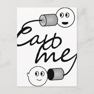 Carte Postale Tin Can Phone Call Me