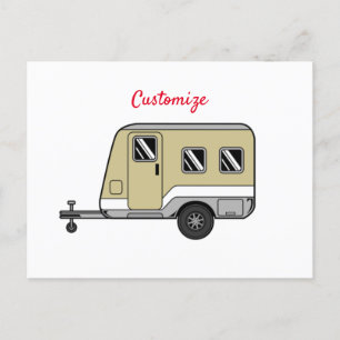 Carte Postale Tiny Tan Caravan Camper Thunder_Cove