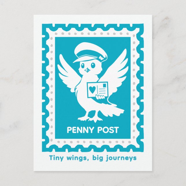 Carte Postale Tiny Wings Big Journeys Penny Post (Devant)