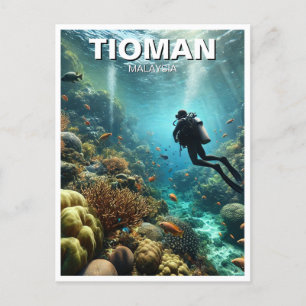 Carte Postale Tioman Malaisie Plongée sous-marine