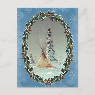 Carte Postale TIPI LONE & WREATE par SHARON SHARPE