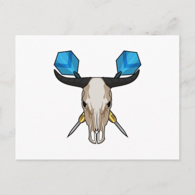 Carte Postale Tir à l'arc avec fléchette (Devant)