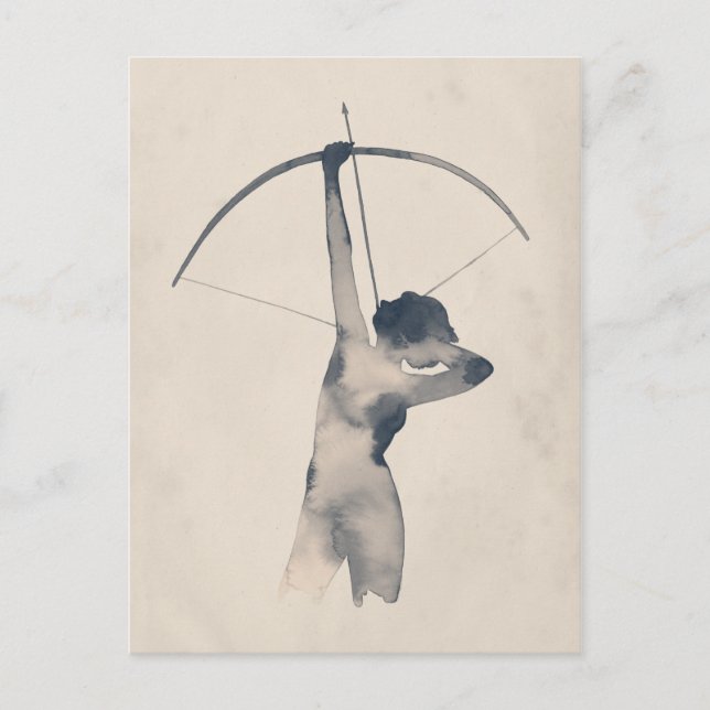 Carte Postale Tir aquarelle (Devant)