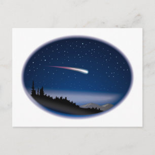 Carte Postale Tir une étoile sur le paysage nocturne