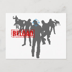 Carte Postale Tirer Les Zombies - Shotgun Reload Jeu Joueur
