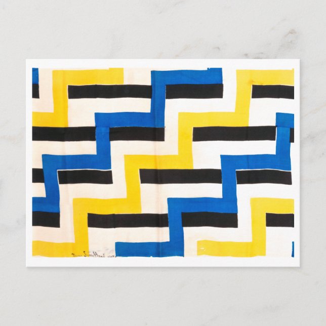 Carte Postale Tissu simultané | Sonia Delaunay | (Devant)