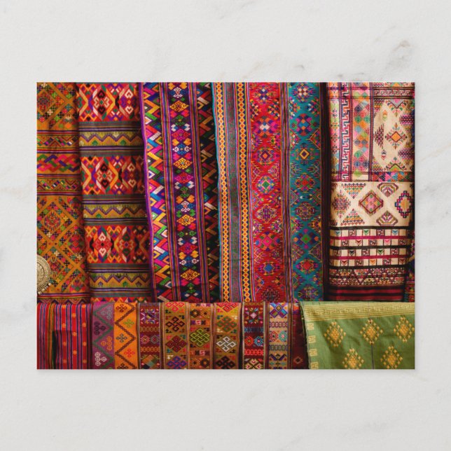 Carte Postale Tissus du Bhoutan à vendre (Devant)