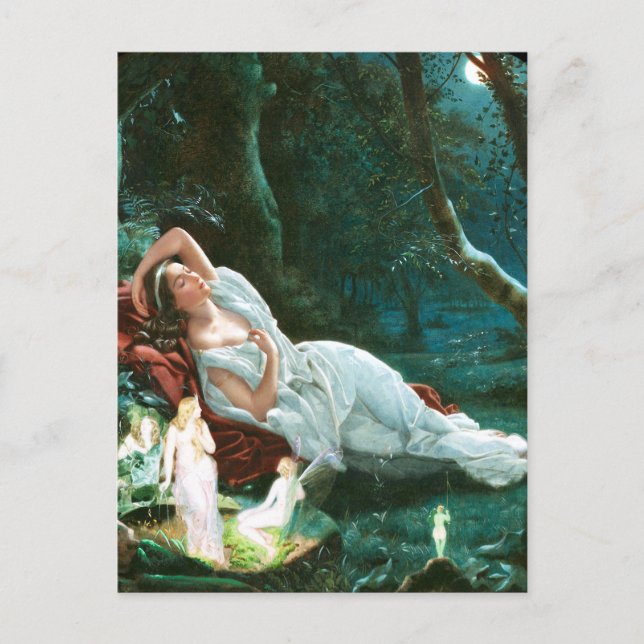 Carte Postale Titania Dormir au clair de lune - Simmons Art (Devant)