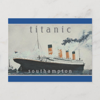 Carte Postale TITANIC Party Blue Vintage White Star Line Navire