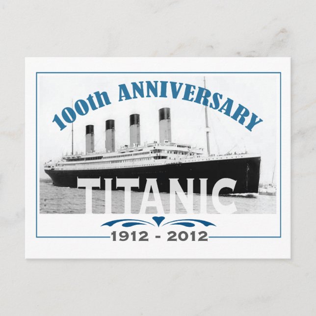 Carte Postale Titanic Sinking 100 ans Anniversaire (Devant)