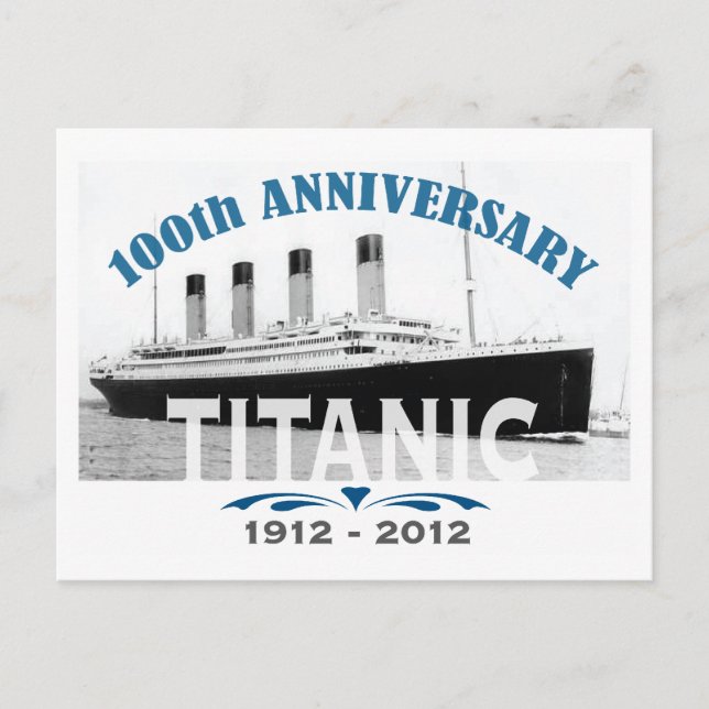 Carte Postale Titanic Sinking 100 ans Anniversaire (Devant)