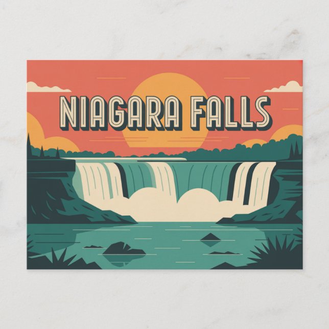 Carte Postale Title: Niagara Falls Sunset (Devant)