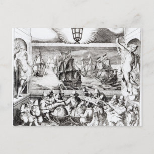 Carte Postale Titre de navigation, 1600
