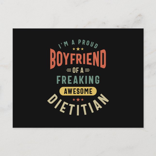 Carte Postale Titre du poste diététique Cadeau (Devant)