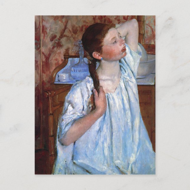 Carte Postale Titre : Fille Qui Arrange Ses Cheveux Date : 1886  (Devant)