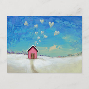 Carte Postale Titre : Rester chaleureux - cabine d'amour - Vos m