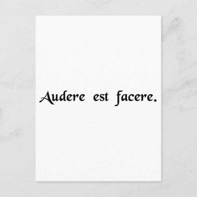 Carte Postale To dare est to do. (Devant)