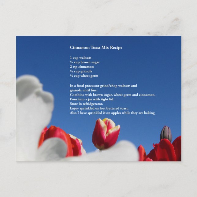 Carte postale Toast à la cannelle (Devant)