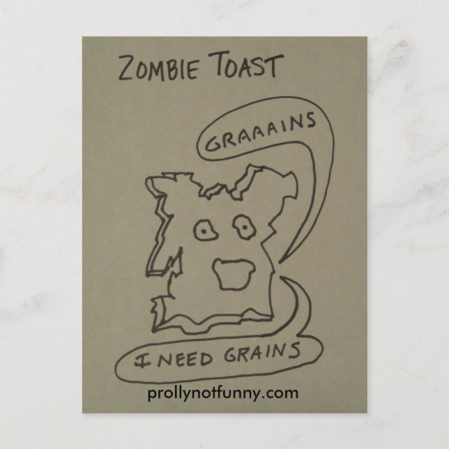 Carte Postale Toast Zombie (Devant)