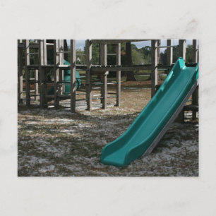 Carte Postale toboggan d'aire de jeu verte, salle de fitness de 