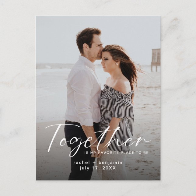 Carte Postale Together is my Favorite Place Photo Engagement  (Devant)