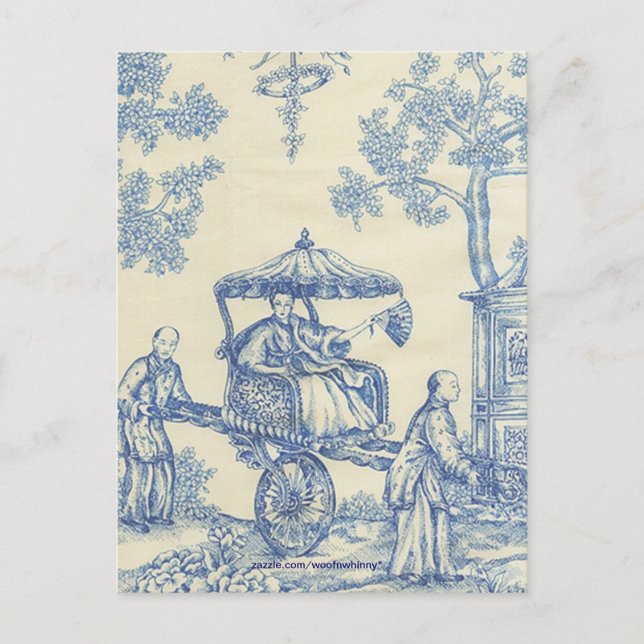 Carte Postale Toile bleue chinoise (Devant)