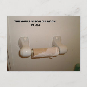 CARTE POSTALE TOILET PAPIER SUPRÊTE