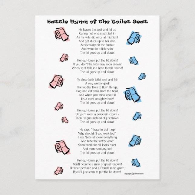 Carte Postale Toilettes (Devant)