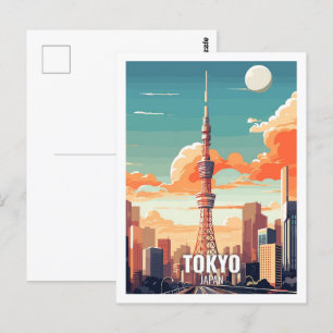 Carte Postale Tokyo Japon célèbres lieux de voyage