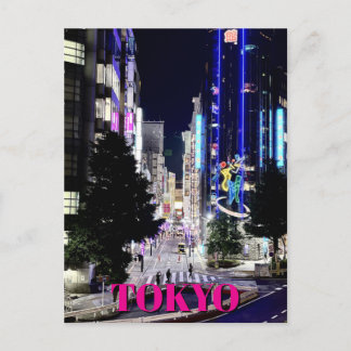 Carte Postale Tokyo Japon Lumières au Néon la Nuit