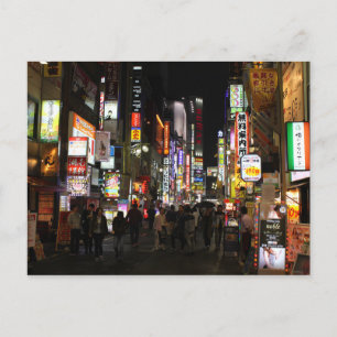 Carte Postale Tokyo néons par nuit Japon