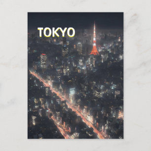 Carte Postale Tokyo Street At Night