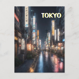 Carte Postale Tokyo Street At Night