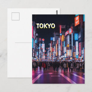Carte Postale Tokyo Street At Night