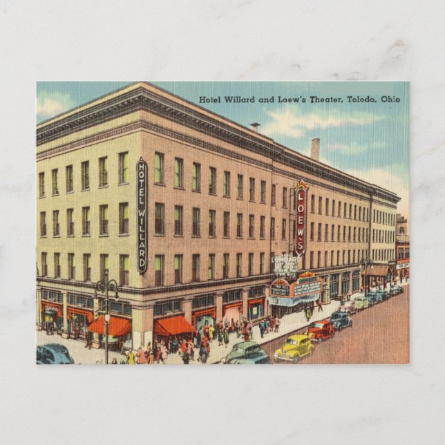 Carte Postale Tolède vintage, Ohio (Devant)