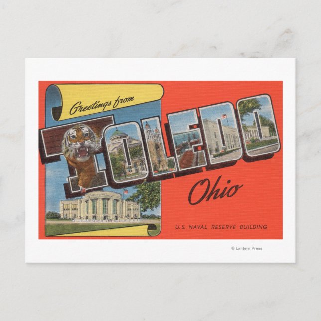 Carte Postale Toledo (Ohio) - Bâtiment de la Réserve navale amér (Devant)