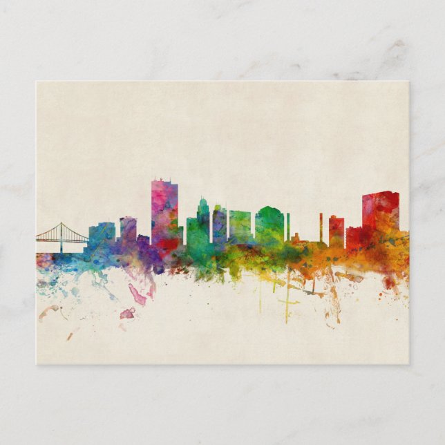 Carte Postale Toledo Ohio Skyline (Devant)