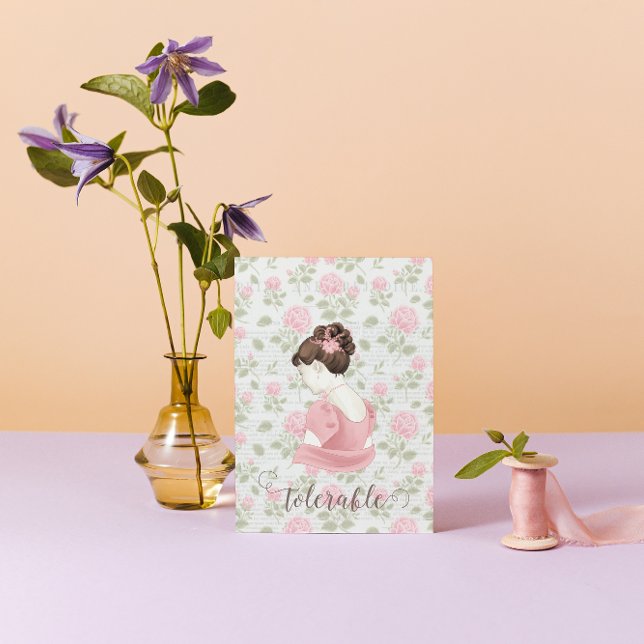 Carte Postale Tolérable - Jane Austen Floral Vintage (Créateur téléchargé)