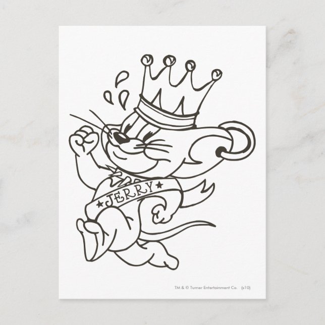 Carte Postale Tom et Jerry King Jerry (Devant)
