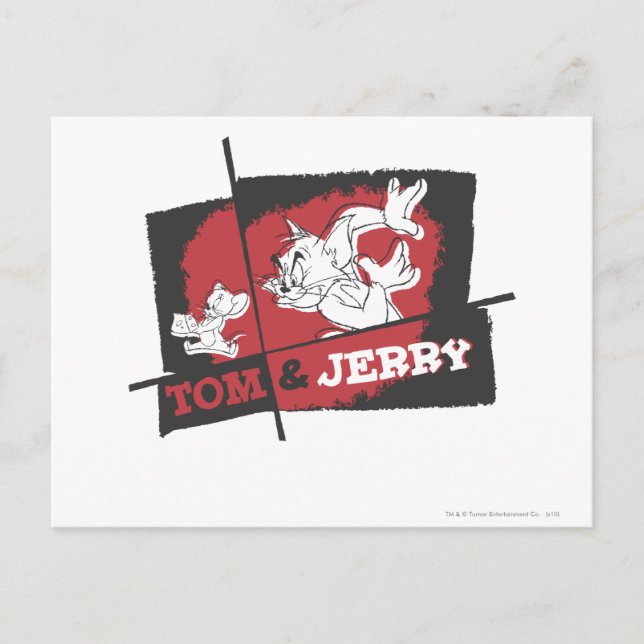 Carte Postale Tom et Jerry Red et Black (Devant)