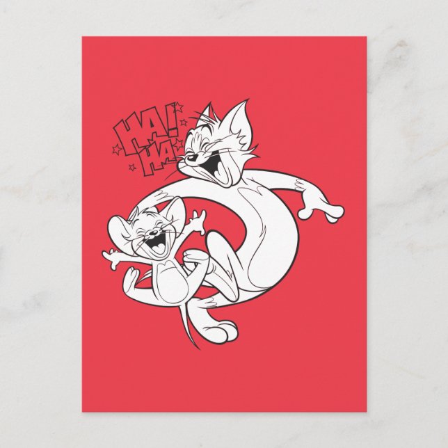 Carte Postale Tom Et Jerry | Tom Et Jerry Rient (Devant)