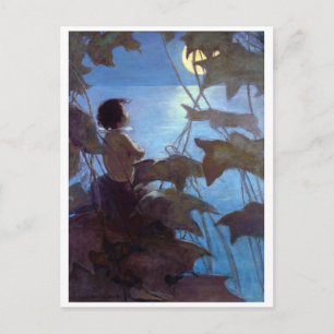 Carte Postale Tom regarde la lune, Jessie Willcox Smith