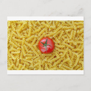 Carte Postale Tomate aux pâtes fusilli