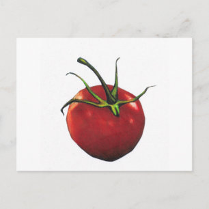 CARTE POSTALE TOMATE ROUGE CLAIR