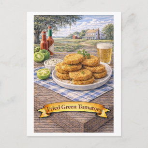 Carte Postale Tomates Vertes Frites (Série de Cuisine Américaine