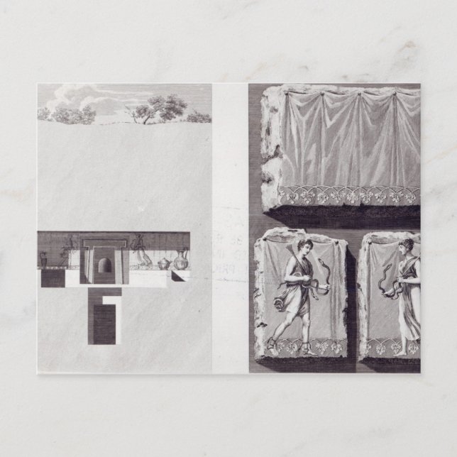 Carte Postale Tombeaux étrusques, c. 1780 (Devant)