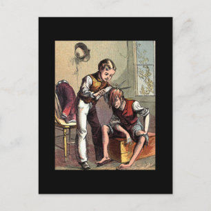 Carte Postale Tommy Tatters obtient une coupe de cheveux