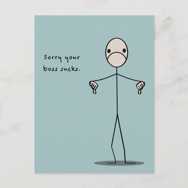 Carte Postale Ton patron craint (Devant)