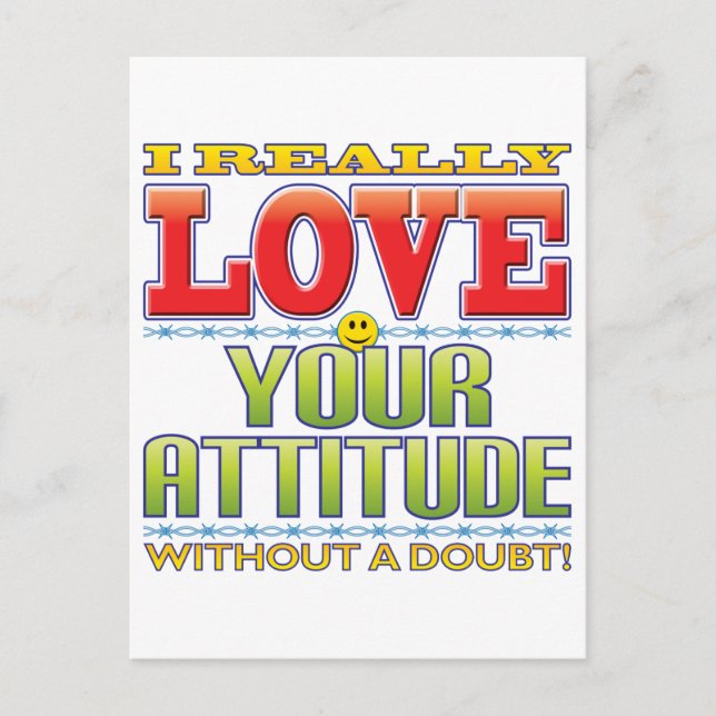 Carte Postale Ton visage d'amour d'attitude (Devant)